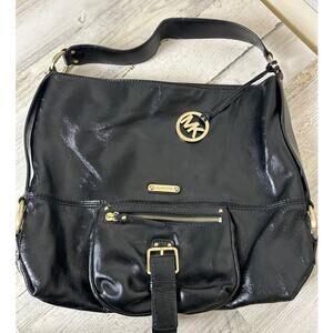 Michael Kors MK Austin Black Leather Tote Slouchy Hobo Shoulder Handbag Boho bag